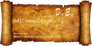 Dálnoki Erik névjegykártya
